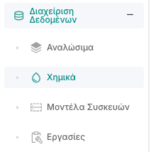 Χημικά στον πίνακα ελέγχου